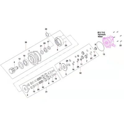 B229900005731振動モーター部品、SY50 SY60 SY65 SY65モーター振動掘削機